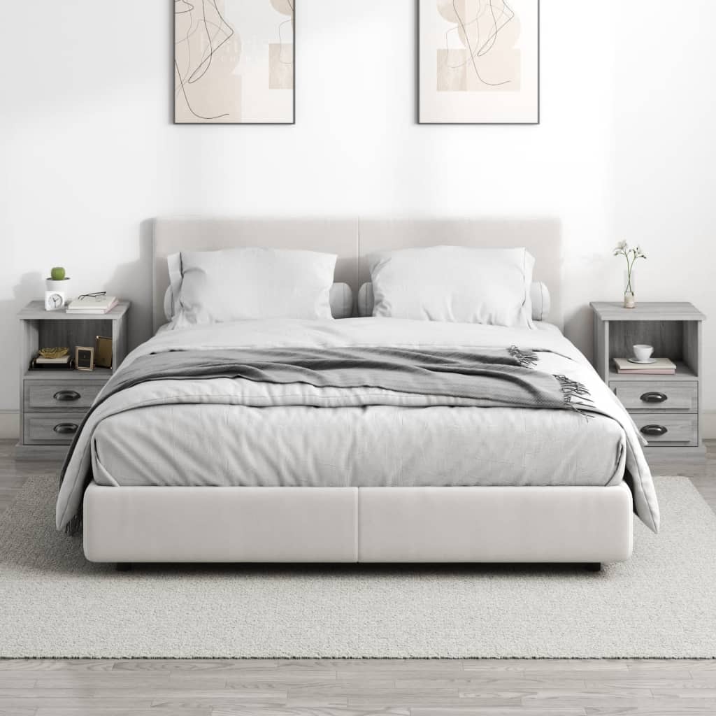 Comodini 2 pz Grigio Sonoma 43x36x60 cm - homemem39