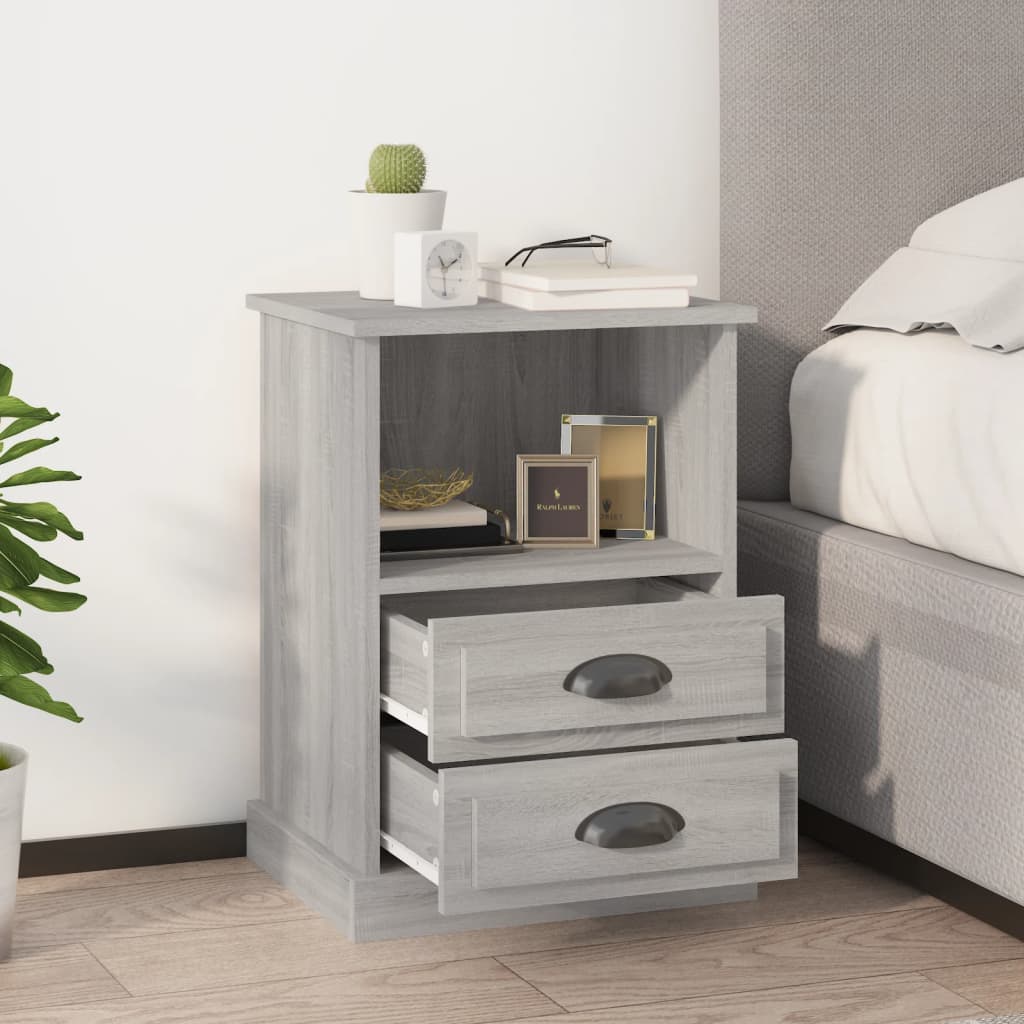 Comodini 2 pz Grigio Sonoma 43x36x60 cm - homemem39