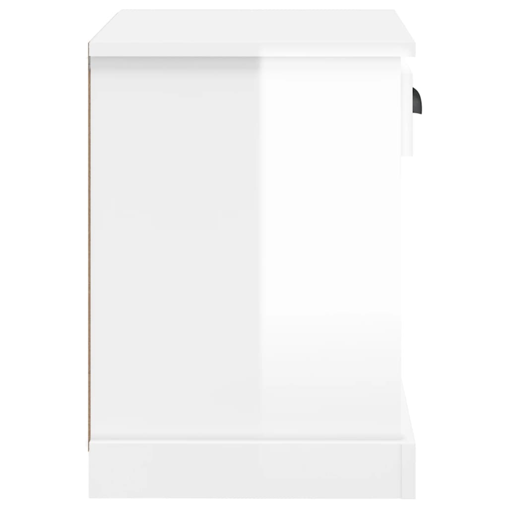 Comodini 2 pz Bianco Lucido 43x36x50 cm - homemem39