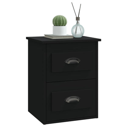 Comodino a Parete Nero 41,5x36x53 cm - homemem39