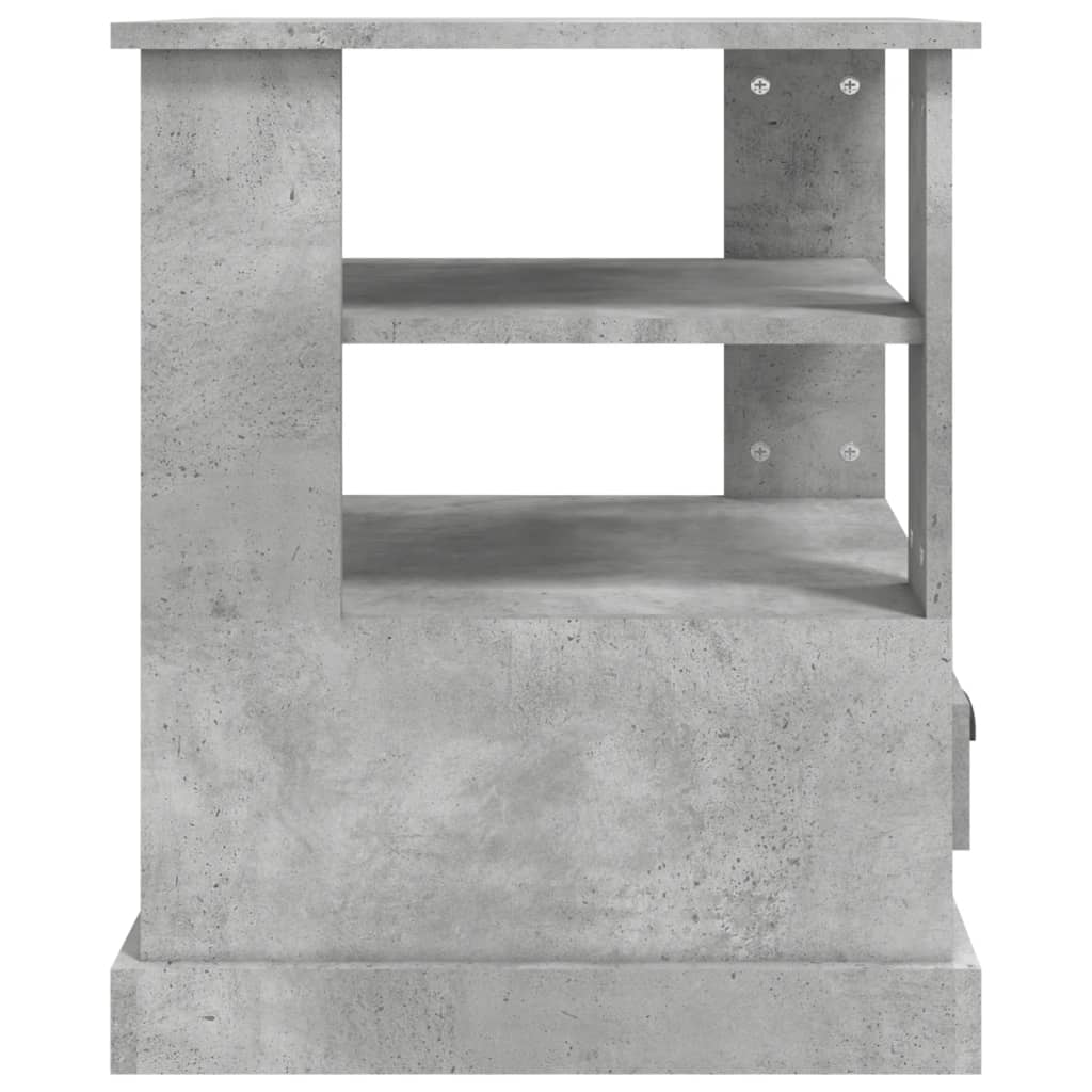 Tavolino Grigio Cemento 50x50x60 cm in Legno Multistrato - homemem39