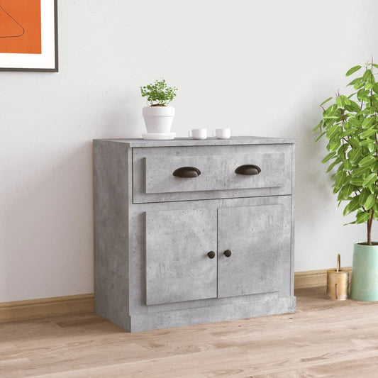 Credenza Grigio Cemento 70x35,5x67,5 cm in Legno Multistrato - homemem39