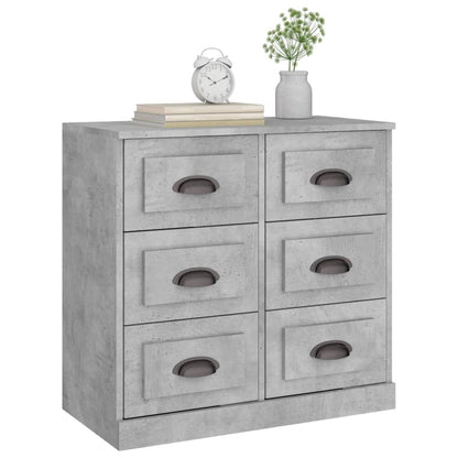 Credenza Grigio Cemento 70x35,5x67,5 cm in Legno Multistrato - homemem39