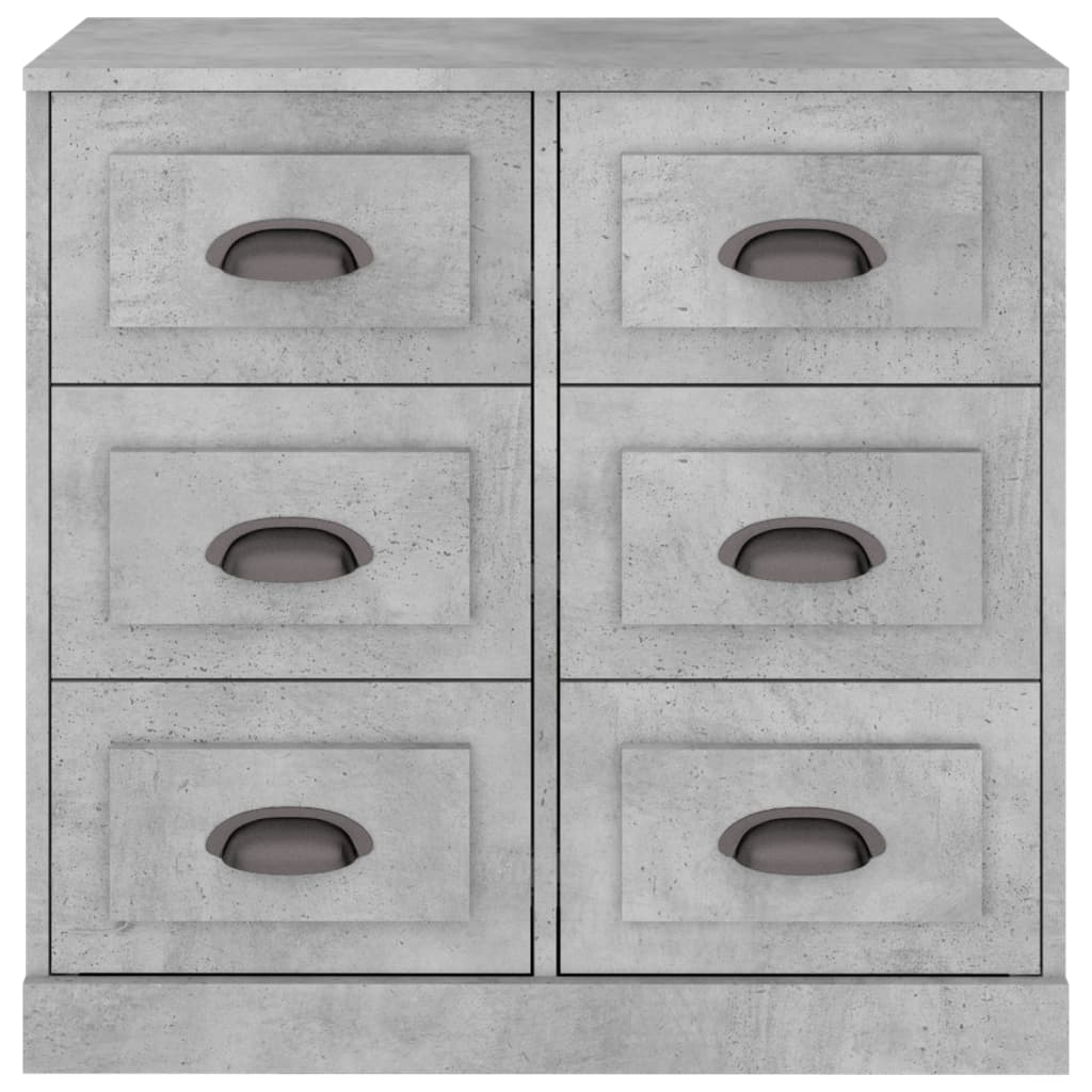 Credenza Grigio Cemento 70x35,5x67,5 cm in Legno Multistrato - homemem39