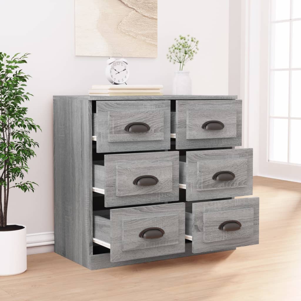 Credenza Grigio Sonoma 70x35,5x67,5 cm in Legno Multistrato - homemem39