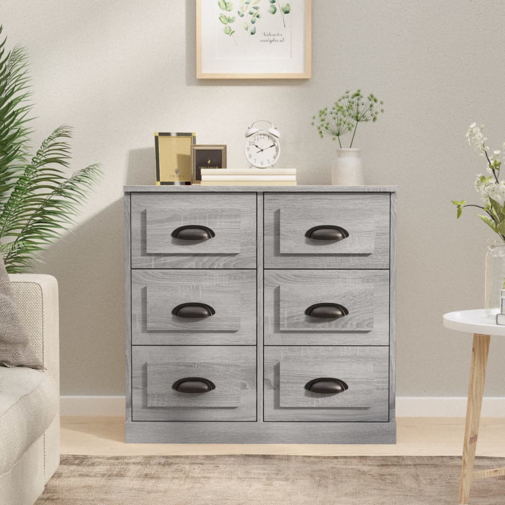 Credenza Grigio Sonoma 70x35,5x67,5 cm in Legno Multistrato - homemem39