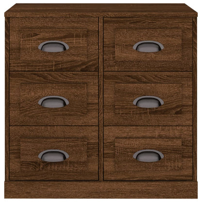 Credenza Rovere Marrone 70x35,5x67,5 cm in Legno Multistrato - homemem39