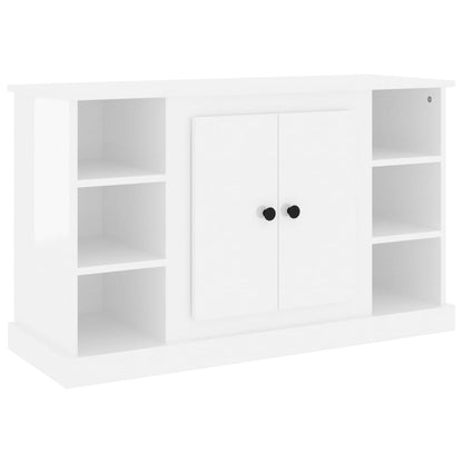 Credenza Bianco Lucido 100x35,5x60 cm in Legno Multistrato - homemem39