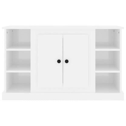 Credenza Bianco Lucido 100x35,5x60 cm in Legno Multistrato - homemem39