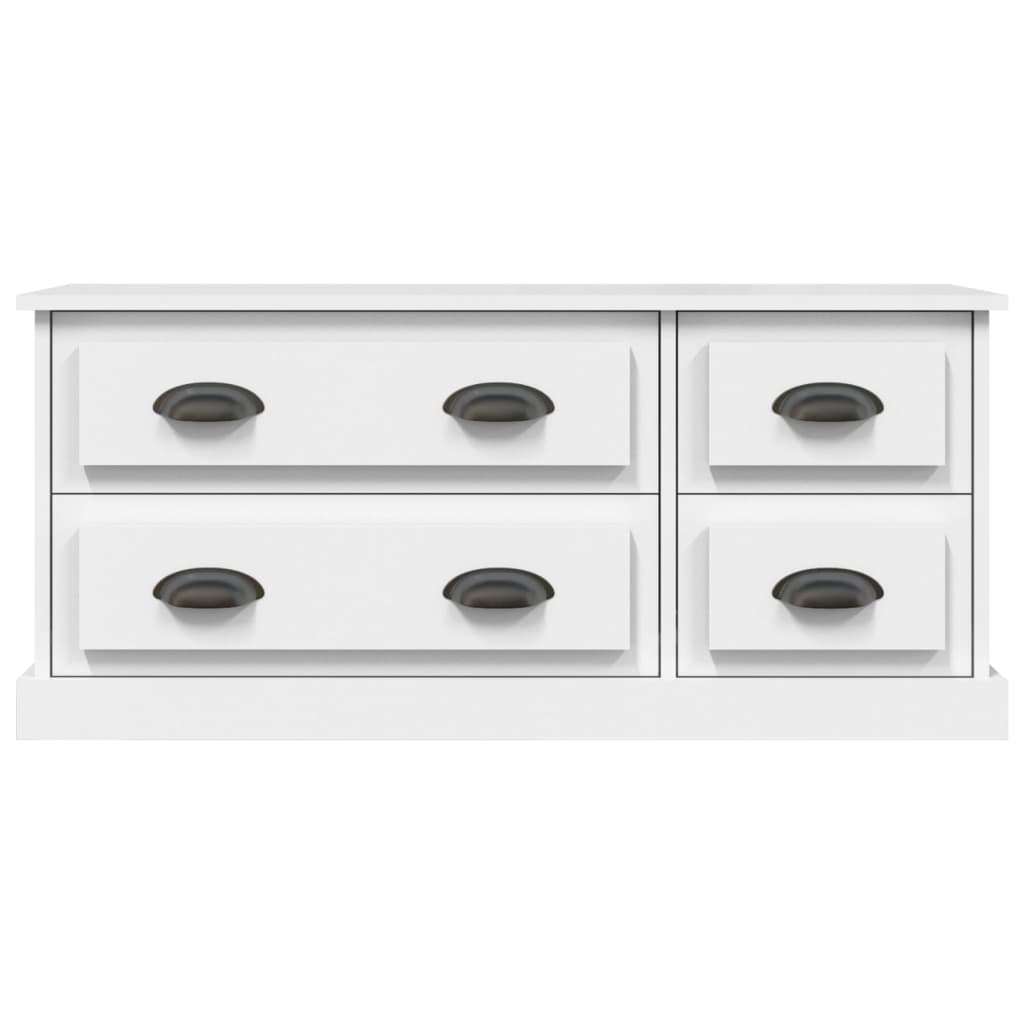 Mobile Porta TV Bianco 100x35,5x45 cm in Legno Multistrato - homemem39