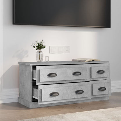 Mobile Porta TV Grigio Cemento 100x35,5x45cm Legno Multistrato - homemem39