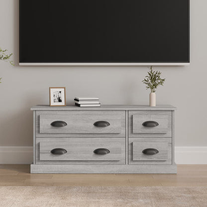 Mobile TV Grigio Sonoma 100x35,5x45 cm in Legno Multistrato - homemem39