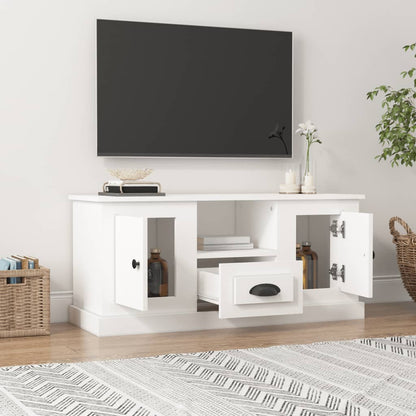 Mobile Porta TV Bianco 100x35,5x45 cm in Legno Multistrato - homemem39