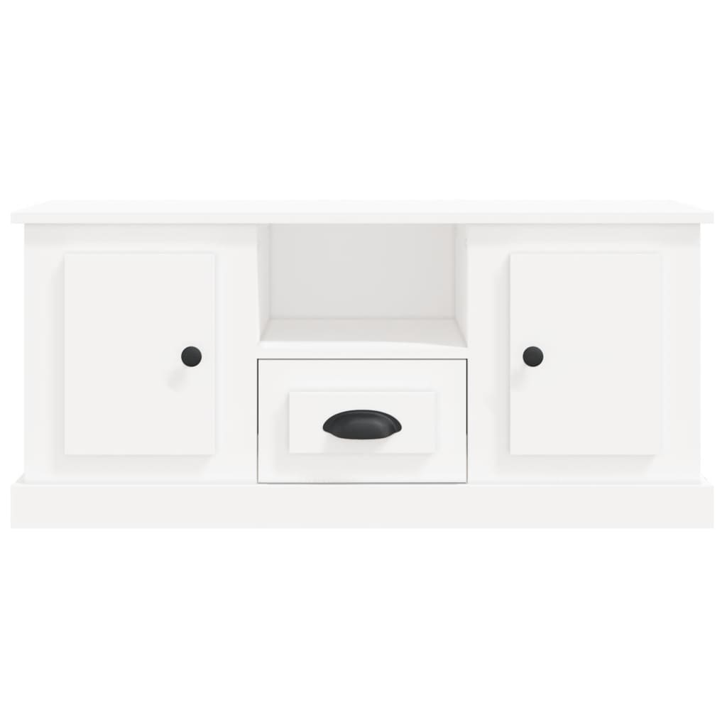 Mobile Porta TV Bianco 100x35,5x45 cm in Legno Multistrato - homemem39