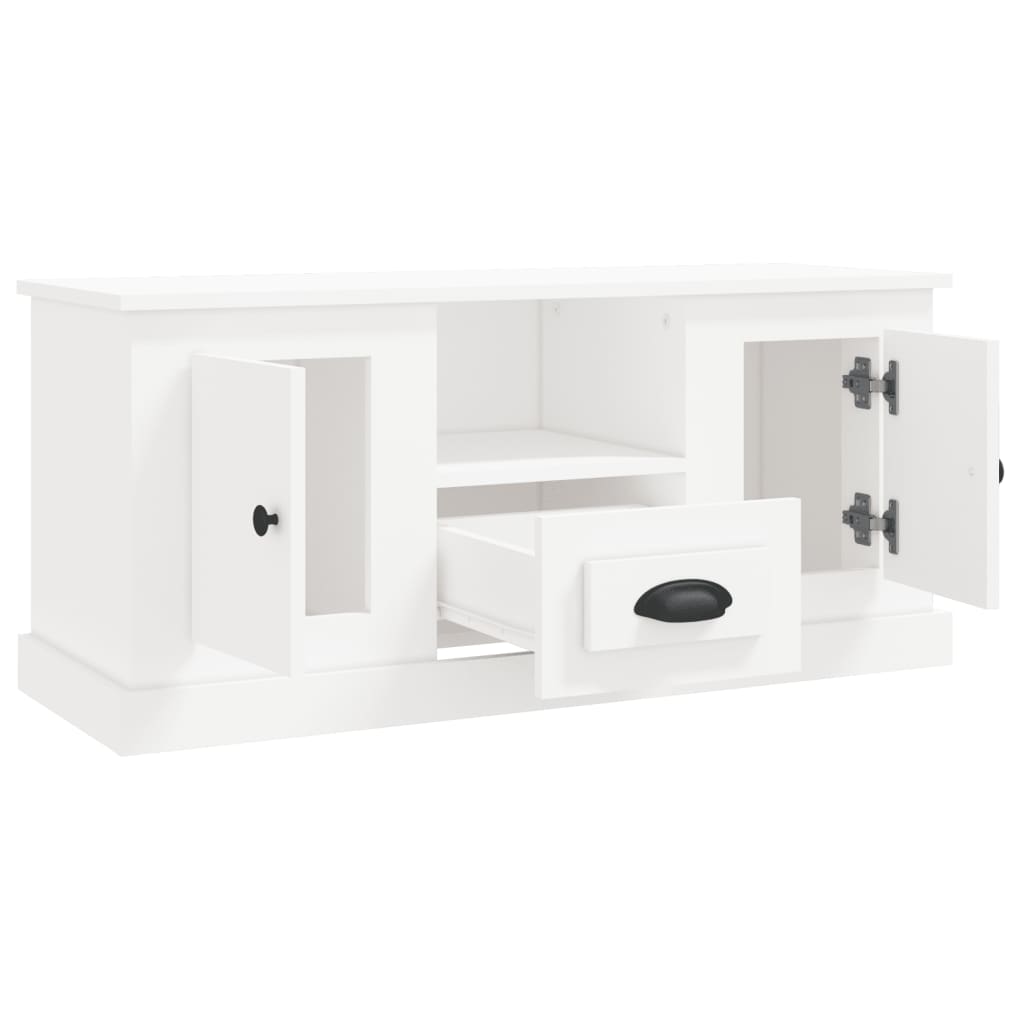 Mobile Porta TV Bianco 100x35,5x45 cm in Legno Multistrato - homemem39