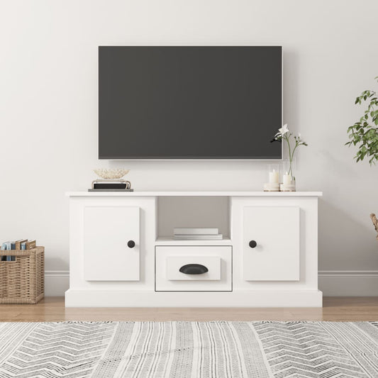 Mobile Porta TV Bianco 100x35,5x45 cm in Legno Multistrato - homemem39