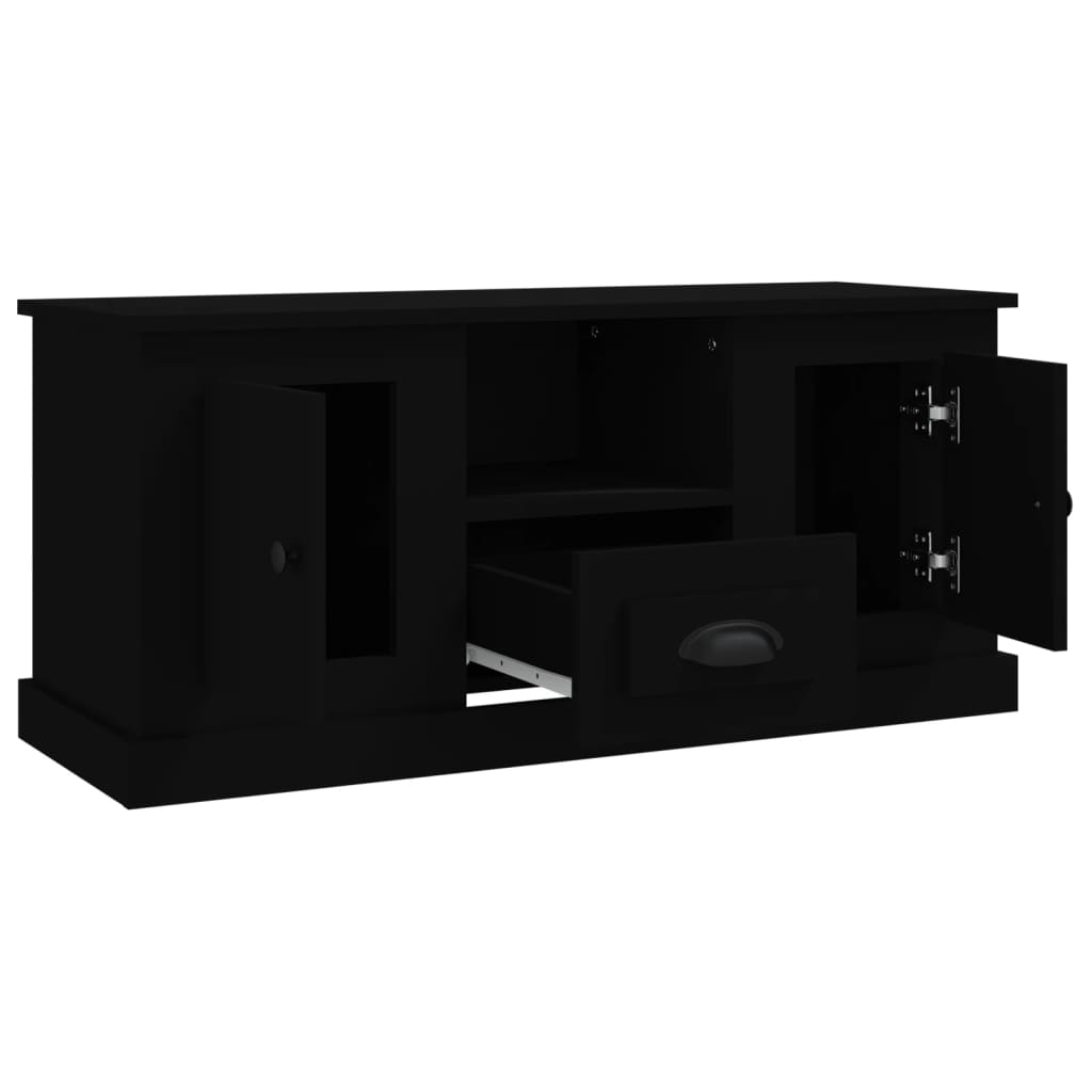 Mobile Porta TV Nero 100x35,5x45 cm in Legno Multistrato - homemem39