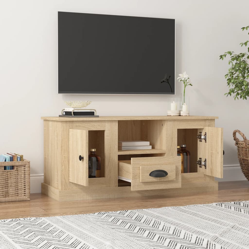 Mobile per TV Rovere Sonoma 100x35,5x45 cm in Legno Multistrato - homemem39