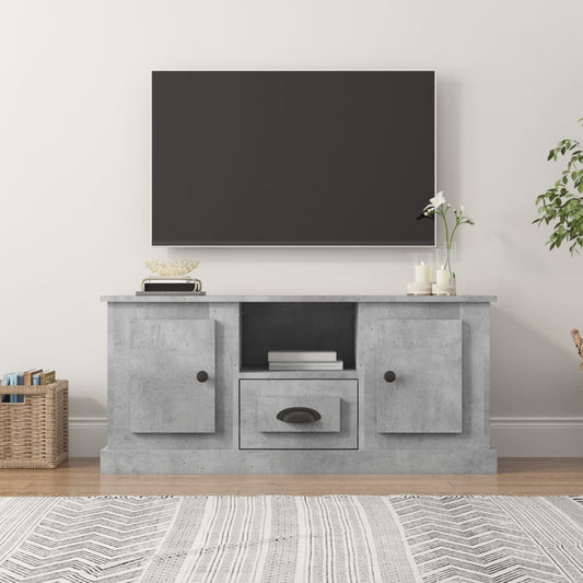 Mobile Porta TV Grigio Cemento 100x35,5x45cm Legno Multistrato - homemem39