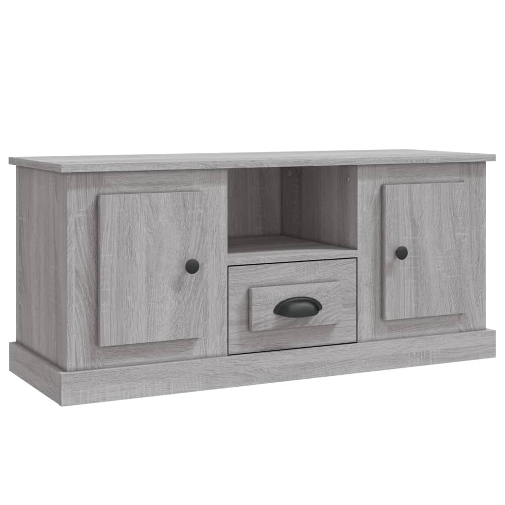 Mobile TV Grigio Sonoma 100x35,5x45 cm in Legno Multistrato - homemem39