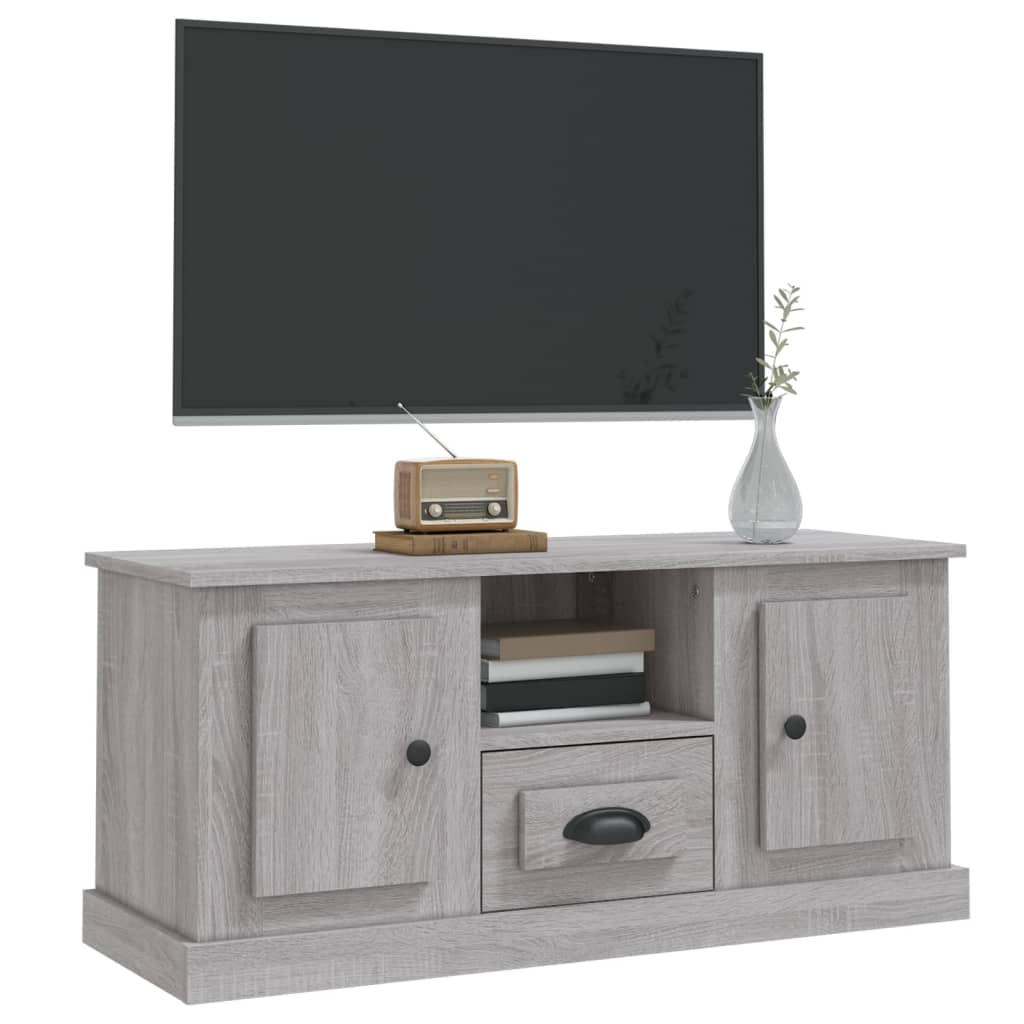 Mobile TV Grigio Sonoma 100x35,5x45 cm in Legno Multistrato - homemem39