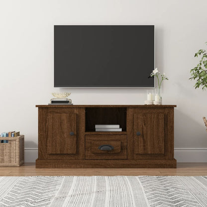 Mobile TV Rovere Marrone 100x35,5x45 cm in Legno Multistrato - homemem39