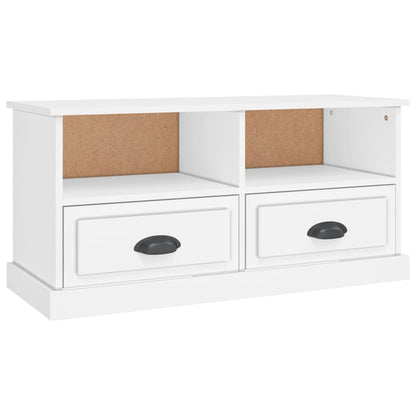 Mobile Porta TV Bianco 93x35,5x45 cm in Legno Multistrato - homemem39