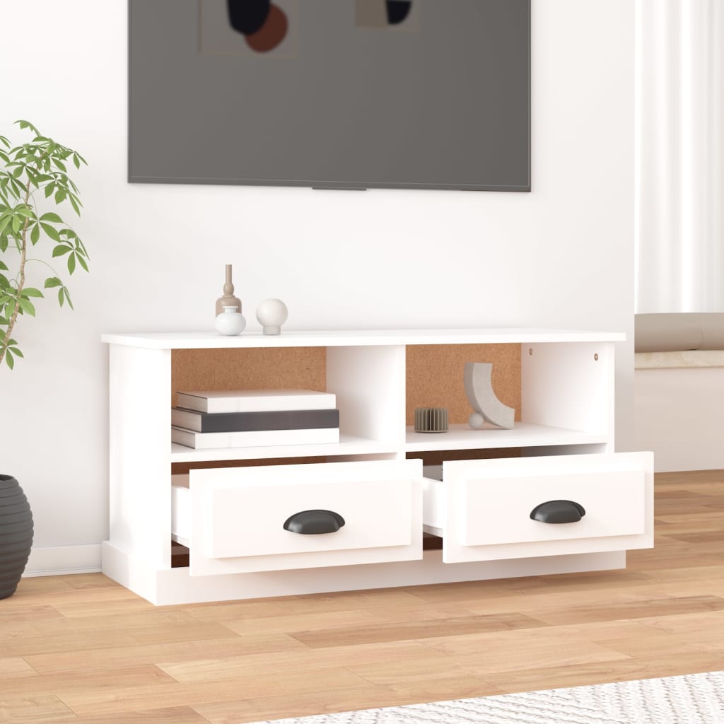 Mobile Porta TV Bianco 93x35,5x45 cm in Legno Multistrato - homemem39