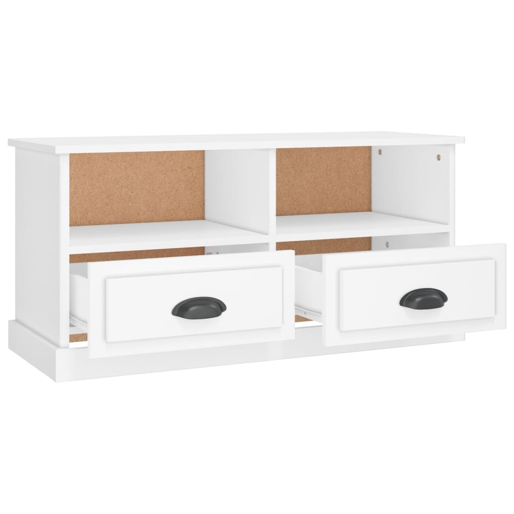 Mobile Porta TV Bianco 93x35,5x45 cm in Legno Multistrato - homemem39