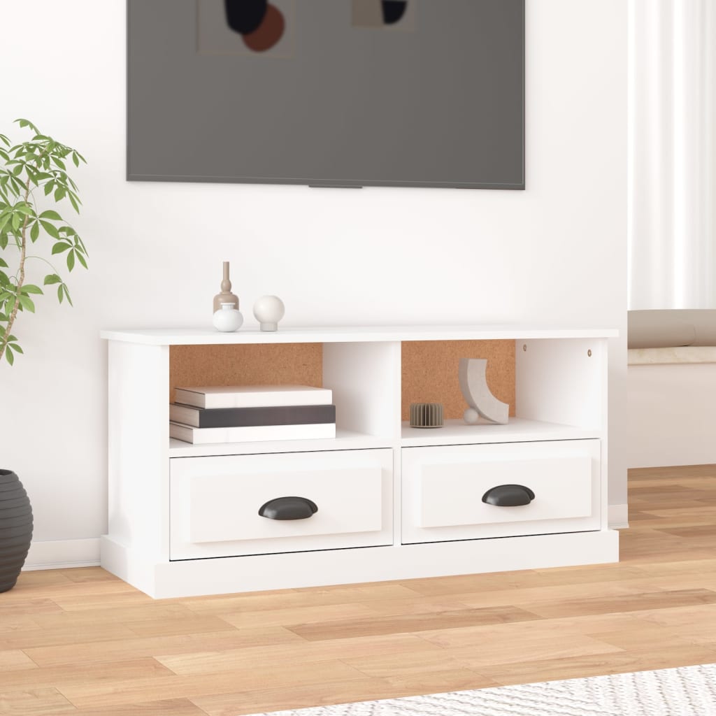 Mobile Porta TV Bianco 93x35,5x45 cm in Legno Multistrato - homemem39