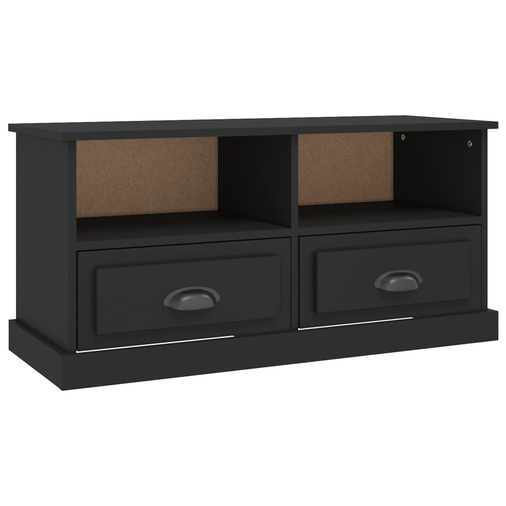 Mobile Porta TV Nero 93x35,5x45 cm in Legno Multistrato - homemem39