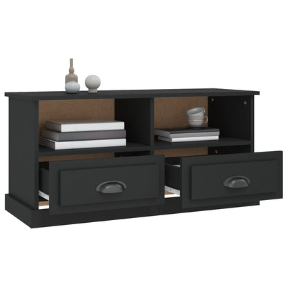 Mobile Porta TV Nero 93x35,5x45 cm in Legno Multistrato - homemem39