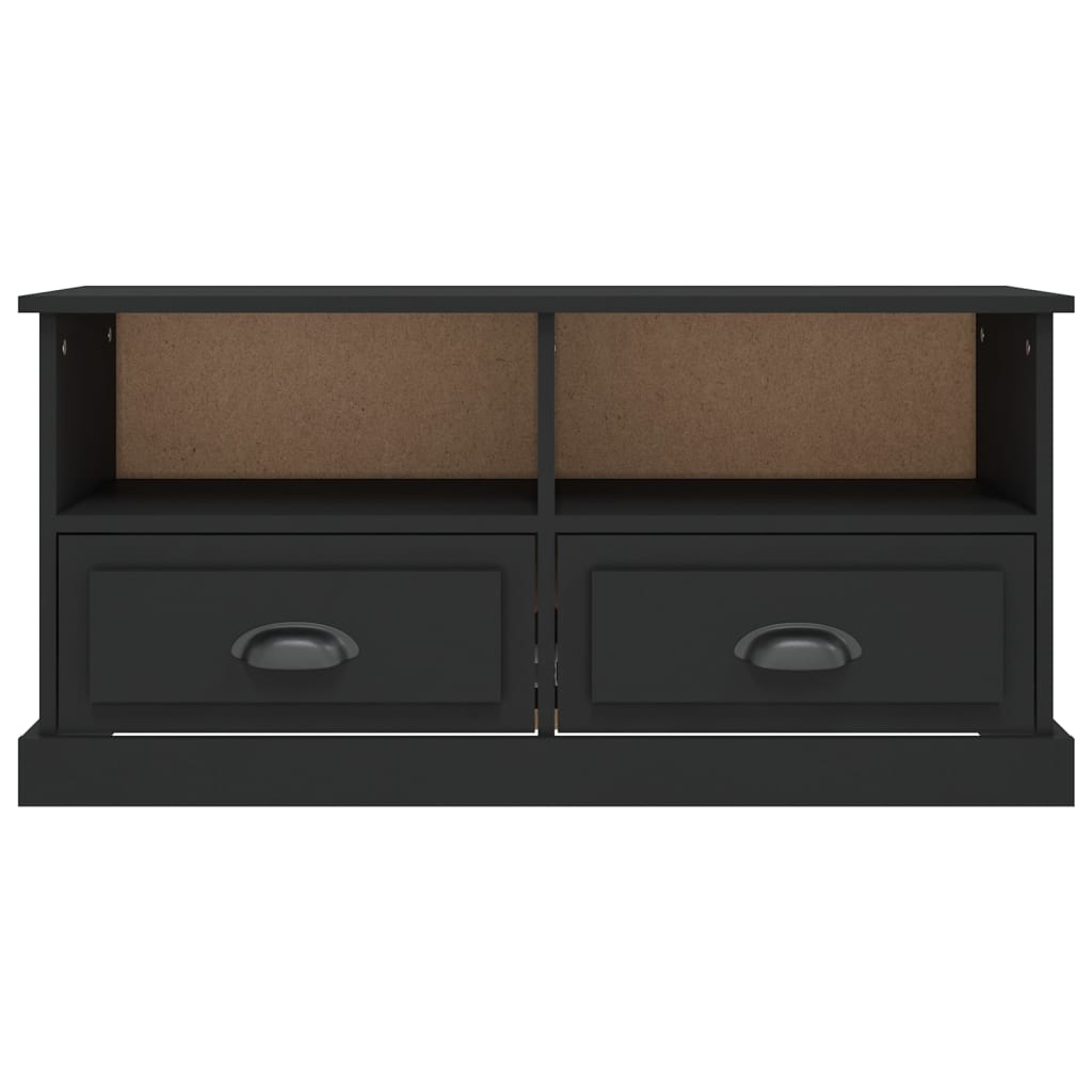 Mobile Porta TV Nero 93x35,5x45 cm in Legno Multistrato - homemem39