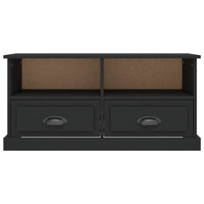 Mobile Porta TV Nero 93x35,5x45 cm in Legno Multistrato - homemem39