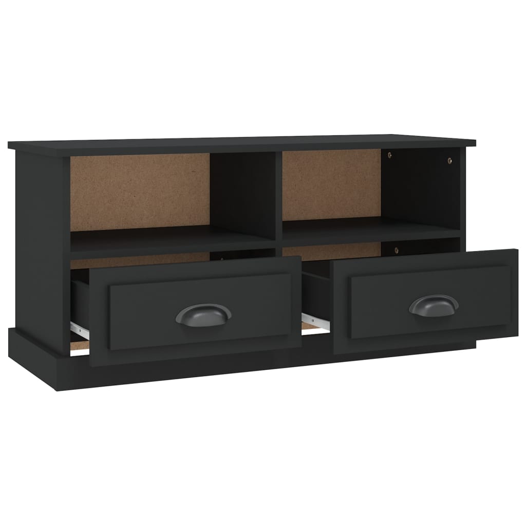 Mobile Porta TV Nero 93x35,5x45 cm in Legno Multistrato - homemem39