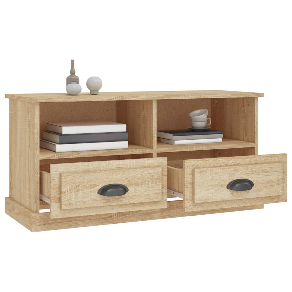 Mobile Porta TV Rovere Sonoma 93x35,5x45cm in Legno Multistrato - homemem39