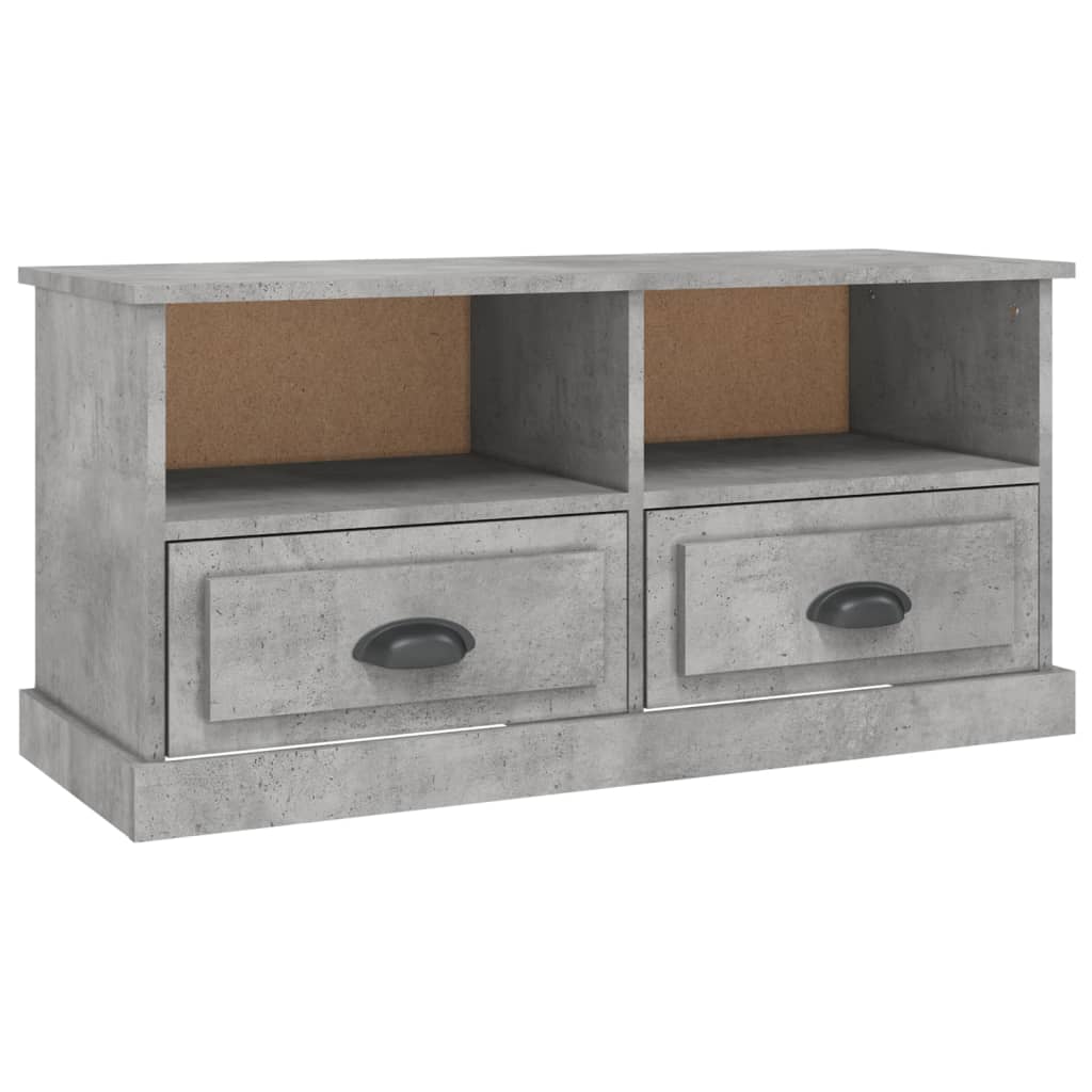 Mobile Porta TV Grigio Cemento 93x35,5x45cm Legno Multistrato - homemem39