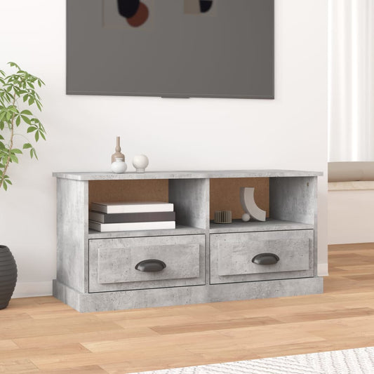 Mobile Porta TV Grigio Cemento 93x35,5x45cm Legno Multistrato - homemem39