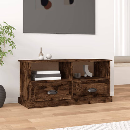 Mobile Porta TV Rovere Fumo 93x35,5x45 cm in Legno Multistrato - homemem39