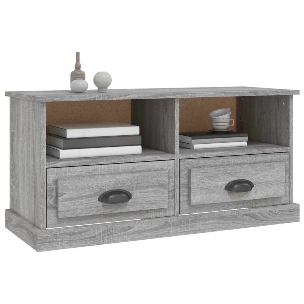 Mobile TV Grigio Sonoma 93x35,5x45 cm in Legno Multistrato - homemem39