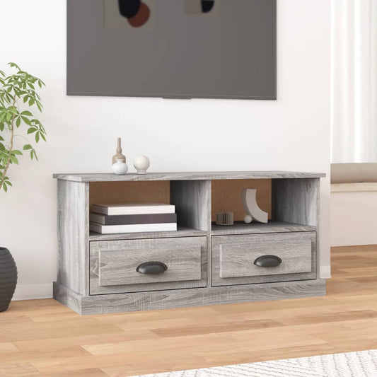 Mobile TV Grigio Sonoma 93x35,5x45 cm in Legno Multistrato - homemem39