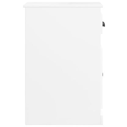 Mobiletto Cassetto Bianco Lucido 40x50x75 cm Legno Multistrato - homemem39