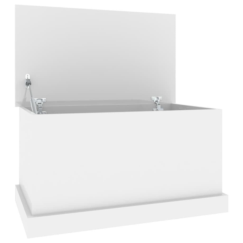 Contenitore Bianco Lucido 70x40x38 cm Legno Multistrato - homemem39