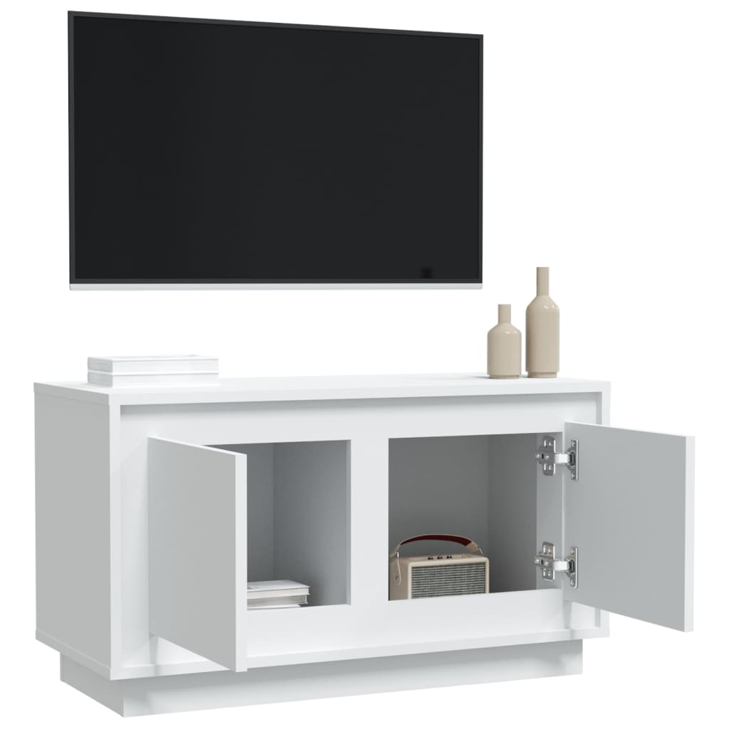 Mobile Porta TV Bianco 80x35x45 cm in Legno Multistrato - homemem39