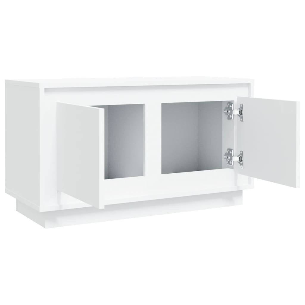 Mobile Porta TV Bianco 80x35x45 cm in Legno Multistrato - homemem39