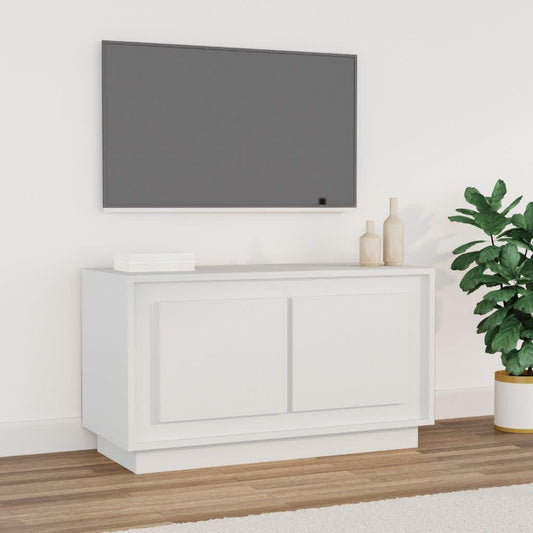 Mobile Porta TV Bianco 80x35x45 cm in Legno Multistrato - homemem39