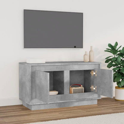 Mobile Porta TV Grigio Cemento 80x35x45 cm in Legno Multistrato - homemem39