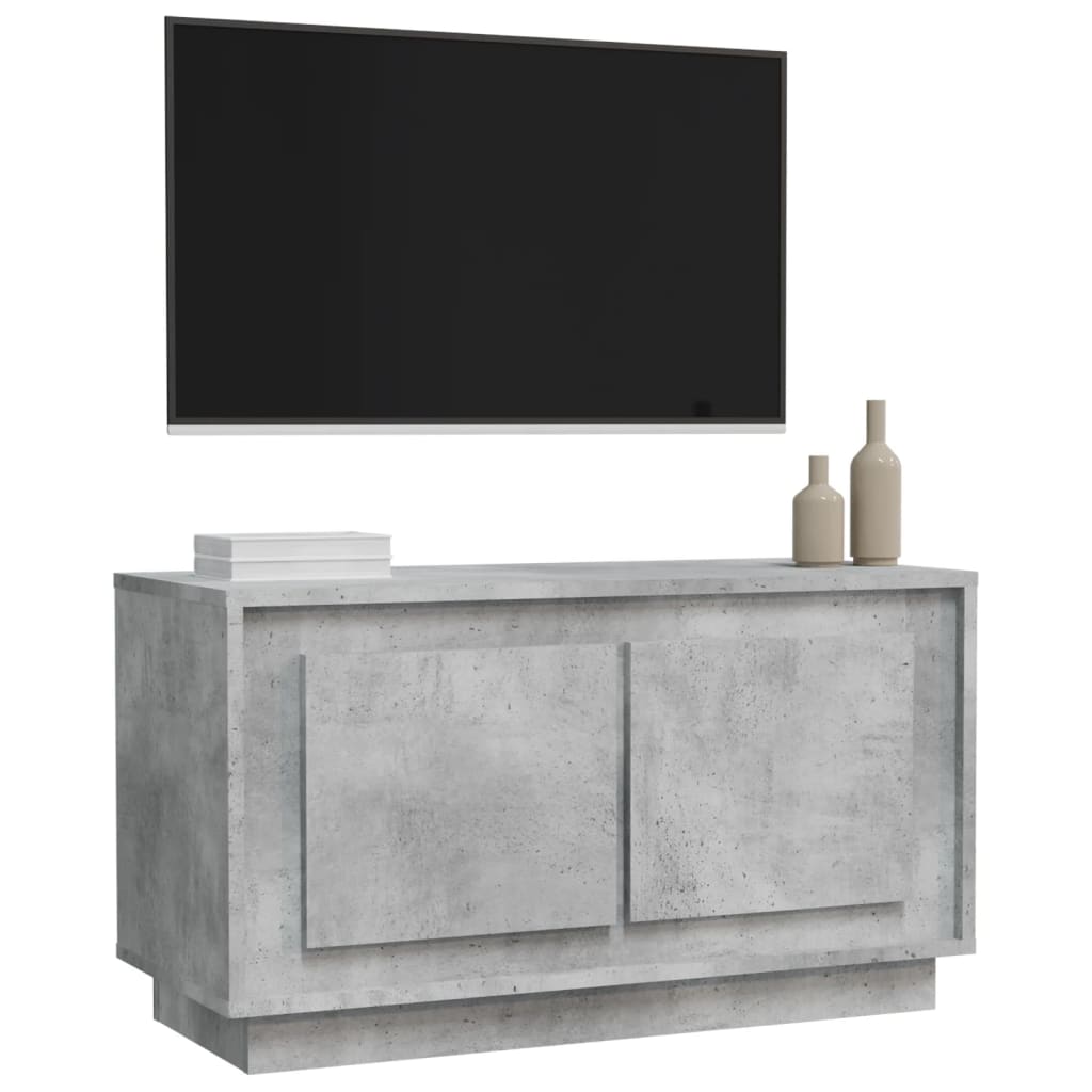 Mobile Porta TV Grigio Cemento 80x35x45 cm in Legno Multistrato - homemem39