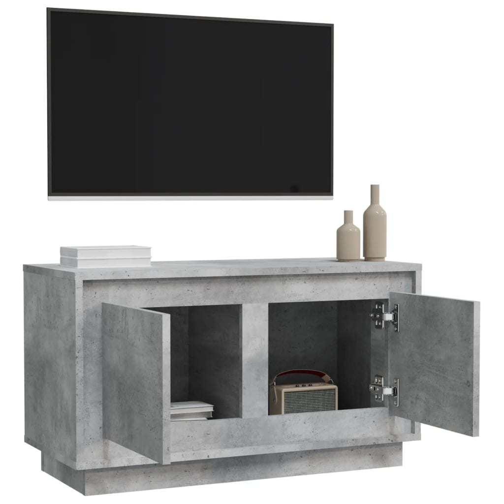 Mobile Porta TV Grigio Cemento 80x35x45 cm in Legno Multistrato - homemem39