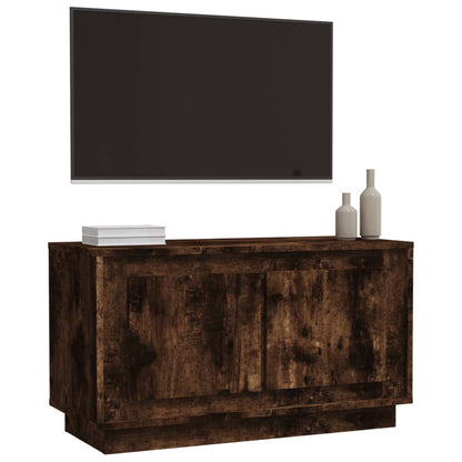 Mobile Porta TV Rovere Fumo 80x35x45 cm in Legno Multistrato - homemem39